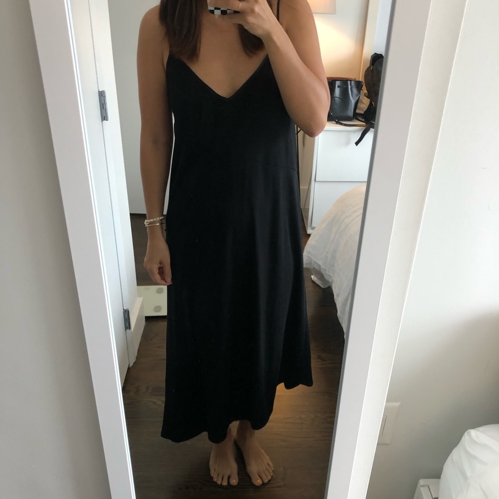 Black slip dress